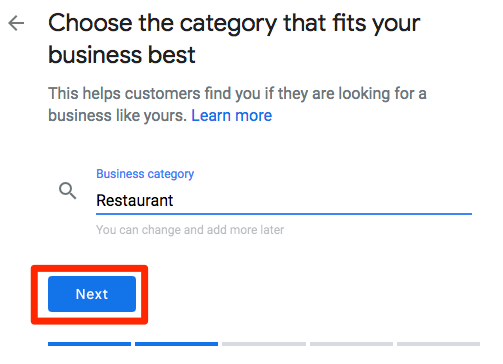 Choose the category that fits your business best