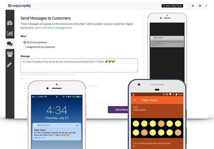 Send lock screen messages to boost engagement