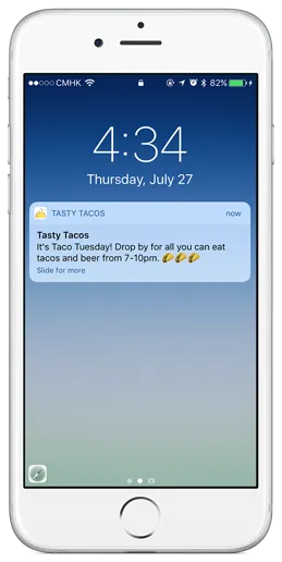 Send promotional messages to gym members
