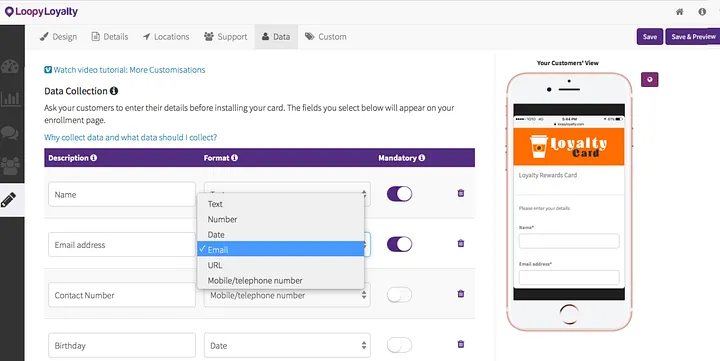 Gather data about your customers
