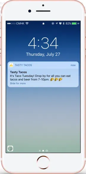 Target specific customer segments with lock screen messages