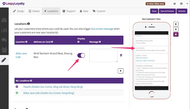 Push notifications and location-based engagement