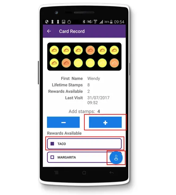 scan a customer’s loyalty card