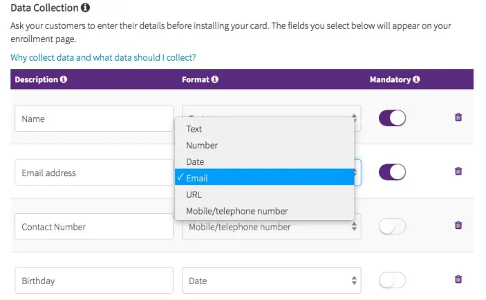 Gather customer data