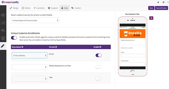 Collect customer data