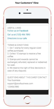 Include terms and conditions