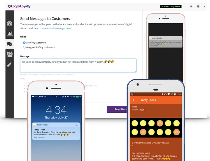 Push notifications and location-based alerts