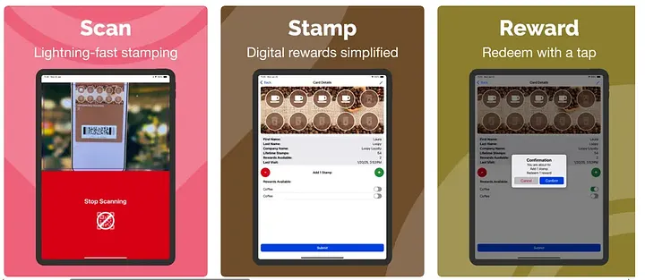 Scan, Stamp, Coffee Stamp Rewards