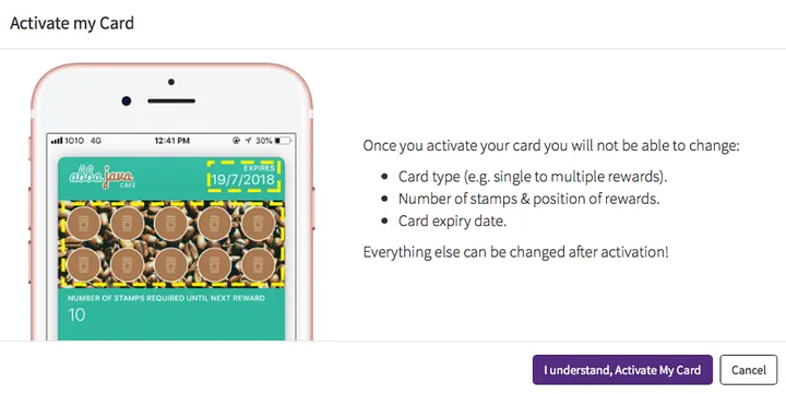 Activate your digital punch card