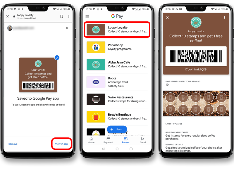 Your Loyalty Card is now stored in Google Wallet
