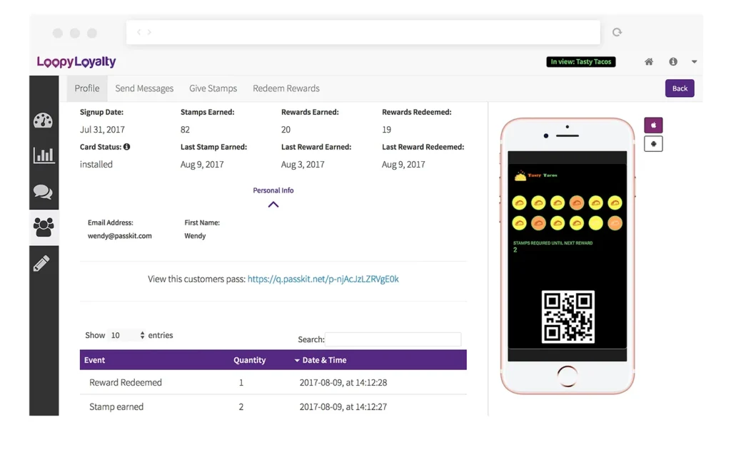 Rewards & Stamp Information