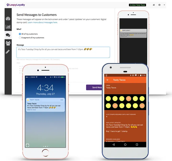 Engage customers with targeted messages