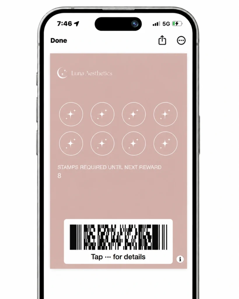 Digital Stamp Card for Med Spas