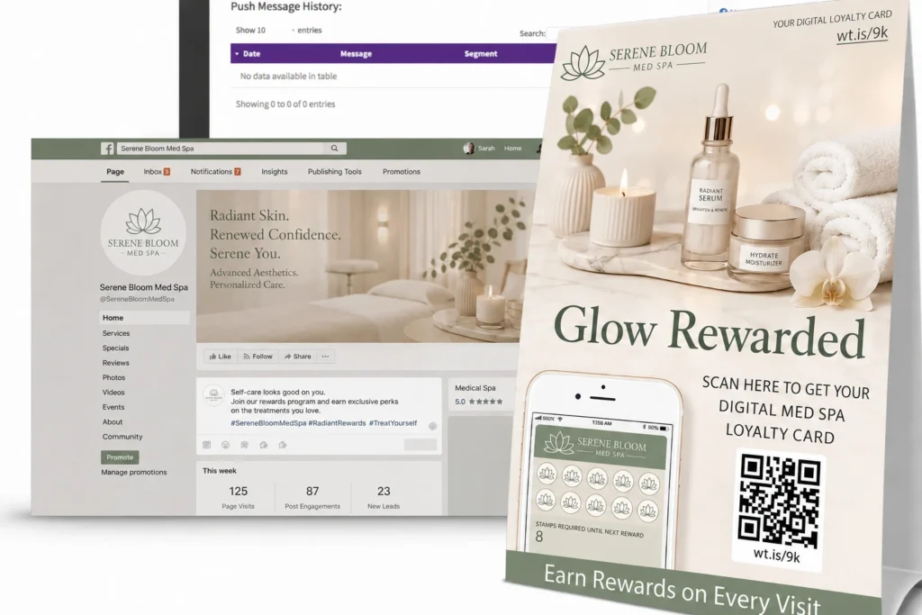 QR code poster for med spa loyalty program signups